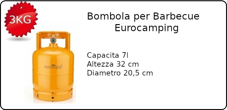 Bombola Gas Barbecue 3Kg Roma
